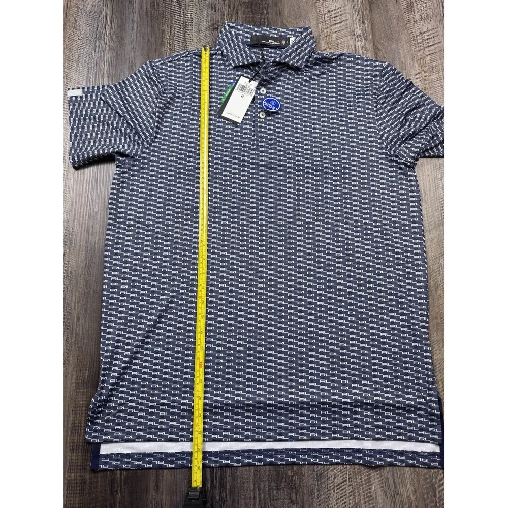 RLX Ralph Lauren Performance Golf Allover Print Polo  Shirt Men's Size M New